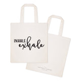 Inhale and Exhale Cotton Canvas Tote Bag