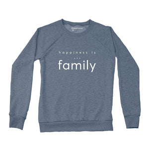 Women's Family Crew Sweatshirt, Heather Navy