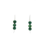 Green Verdite Curves ~ Sterling Silver Earrings