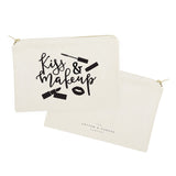Kiss & Make Up Cotton Canvas Cosmetic Bag