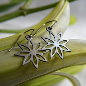 Lotus Blossom Earrings in stainless steel