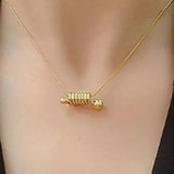 Womens Necklace With A Mini Spring