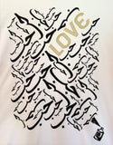 White Graphic "Love" Tee