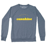 Women's Sunshine Crew Sweatshirt, Heather Navy