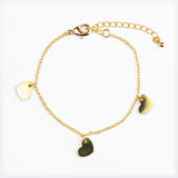 Layering Bracelet - HEARTS ON A CHAIN