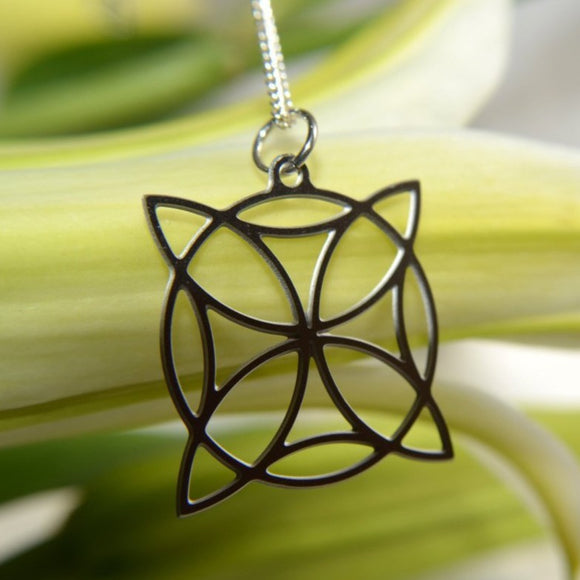 Four Leaf Pendant in stainless steel